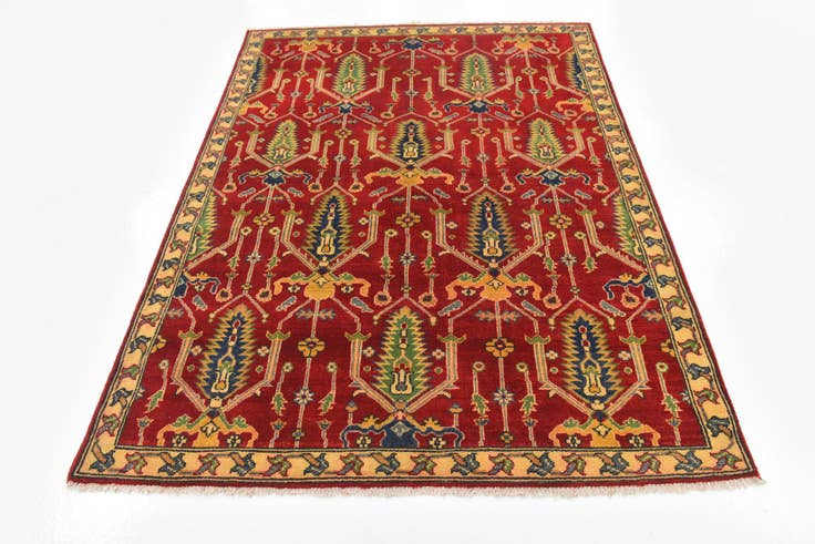 Detail image of 5' x 6' 6 Hand Knotted Kazak Rug