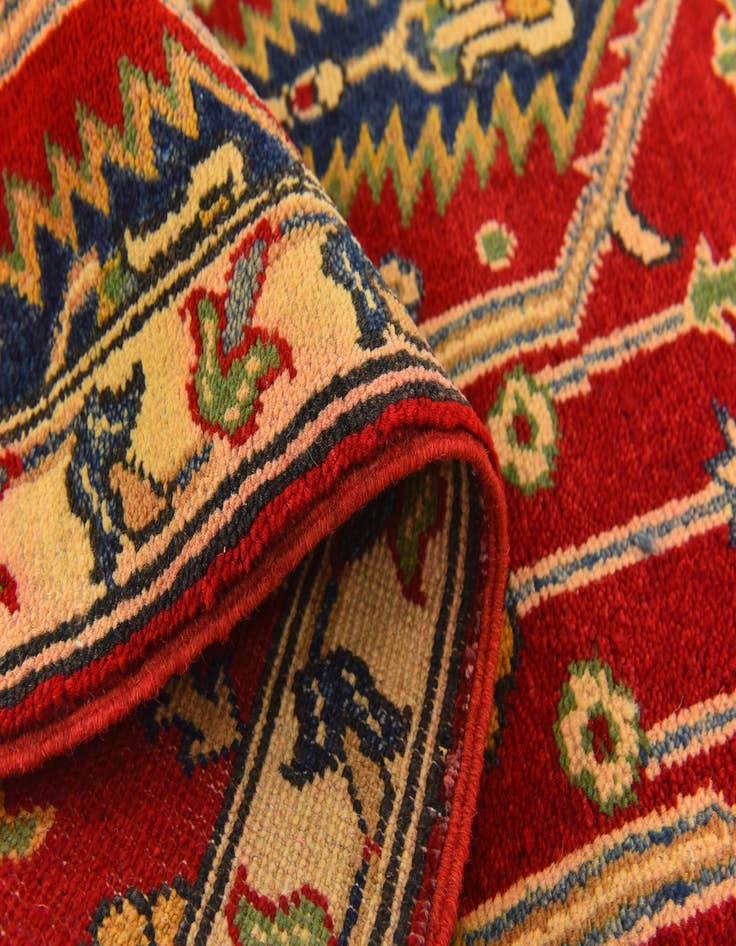 Detail image of 5' x 6' 6  Hand Knotted Kazak Rug