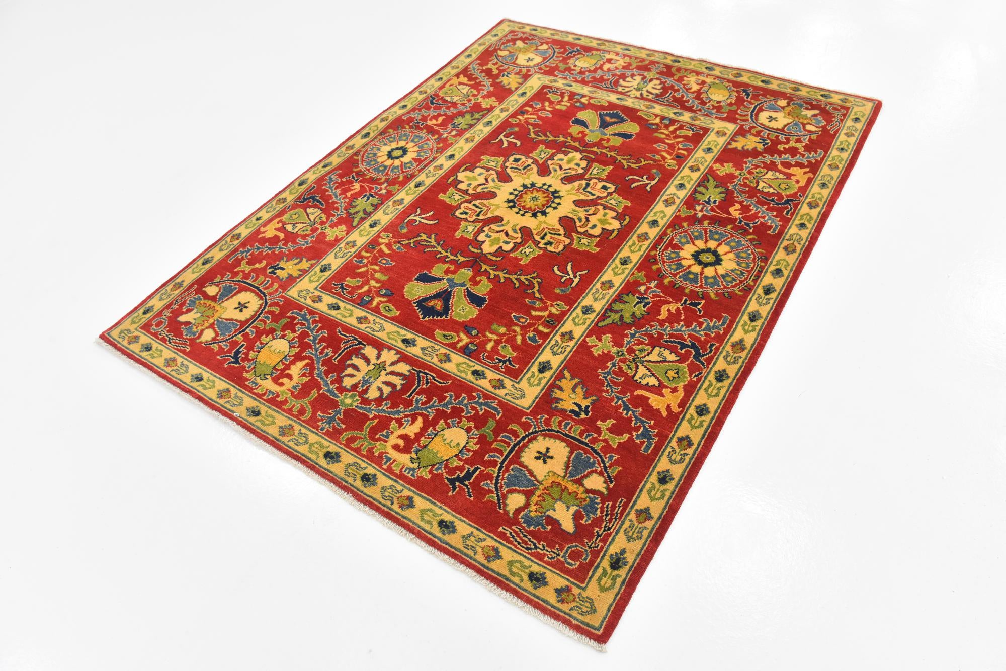5' 2 x 6' 9 Hand Knotted Kazak Rug