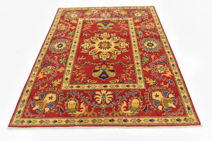 Detail image of 5' 2 x 6' 9 Hand Knotted Kazak Rug
