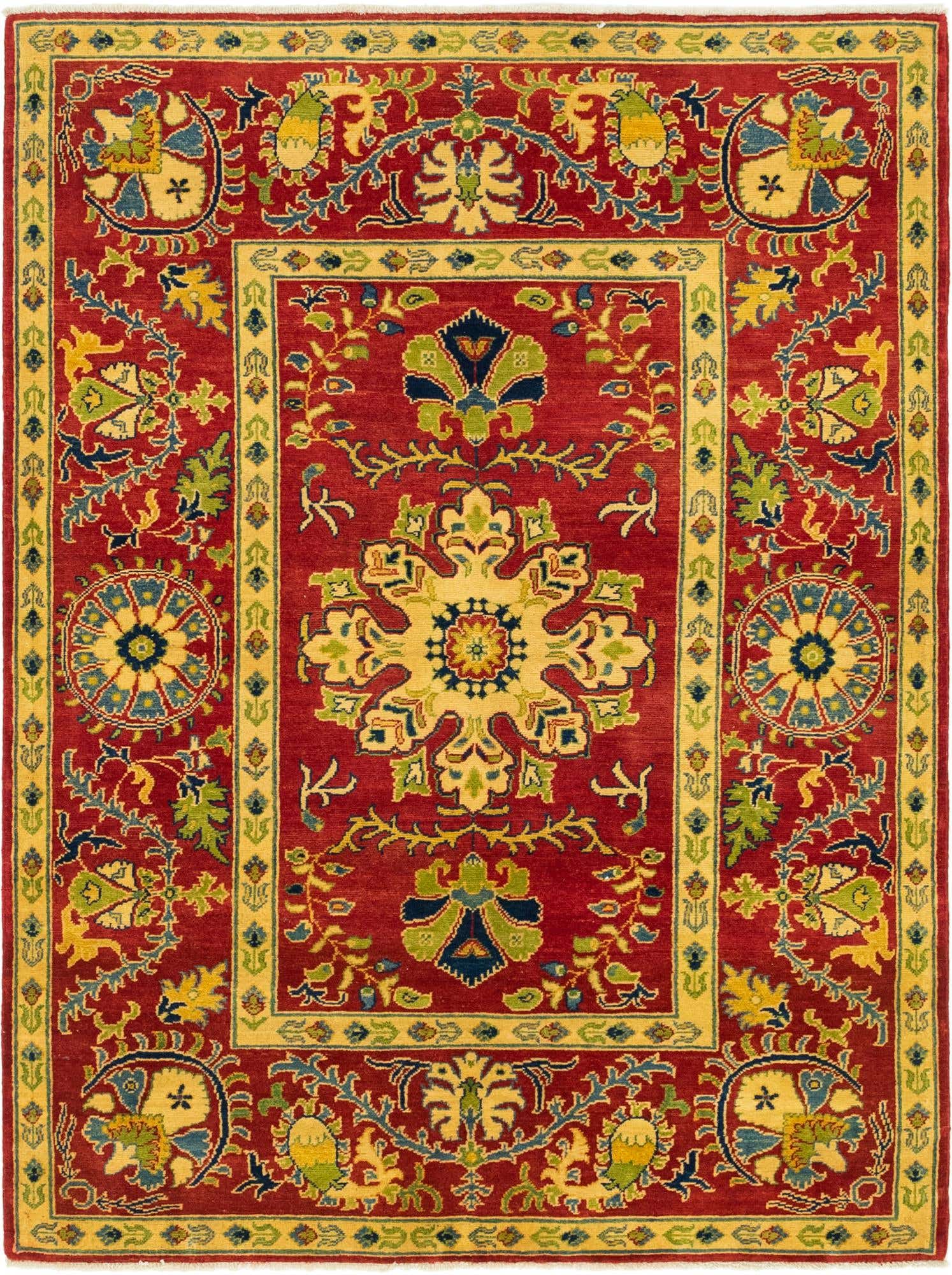 5' 2 x 6' 9 Hand Knotted Kazak Rug