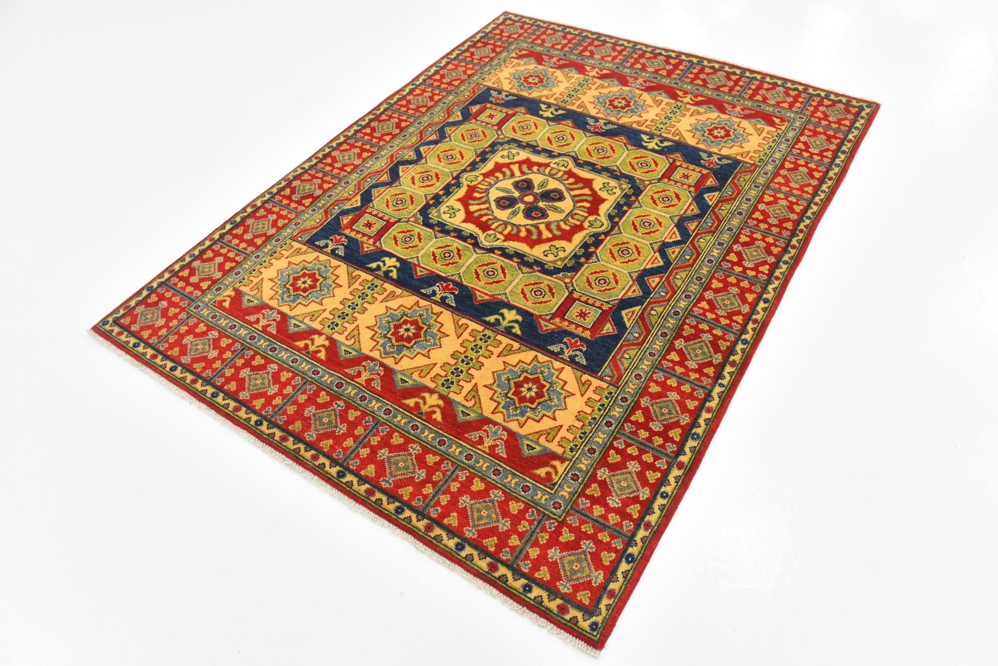 5' x 6' 8 Hand Knotted Kazak Rug