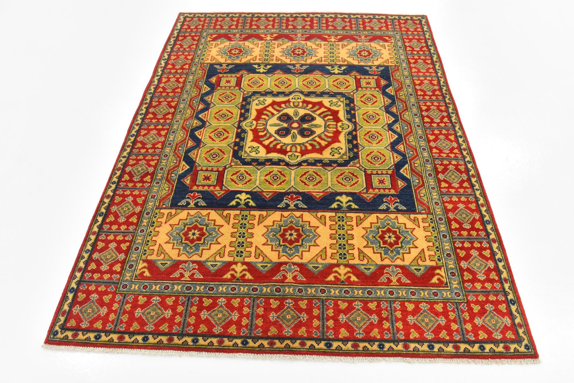 5' x 6' 8 Hand Knotted Kazak Rug