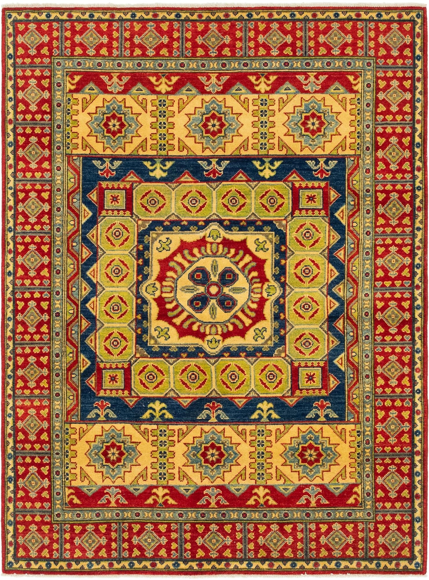 5' x 6' 8 Hand Knotted Kazak Rug