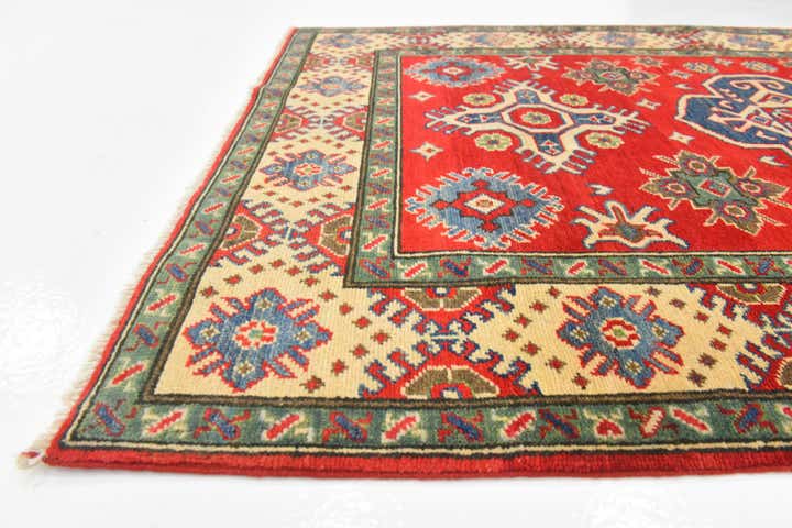 4' x 6' 2 Hand Knotted Kazak Rug