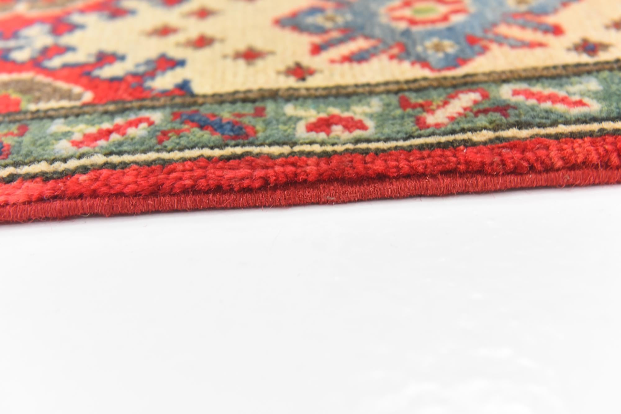 4' x 6' 2 Hand Knotted Kazak Rug