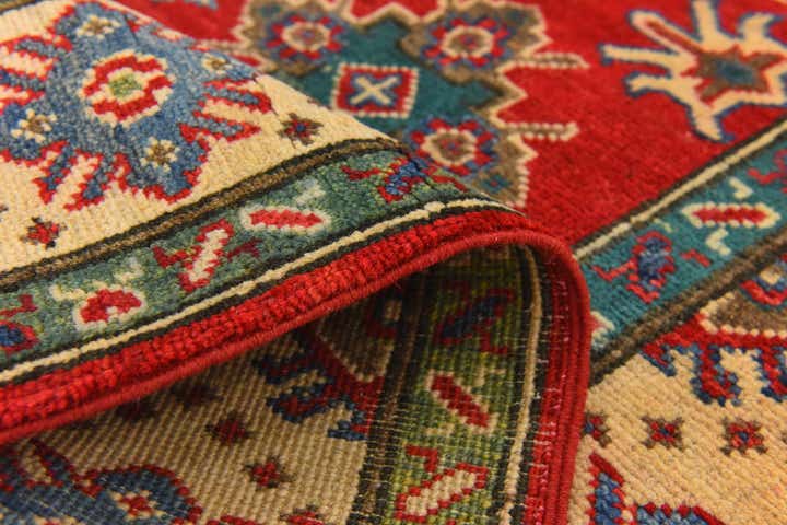 4' x 6' 2 Hand Knotted Kazak Rug