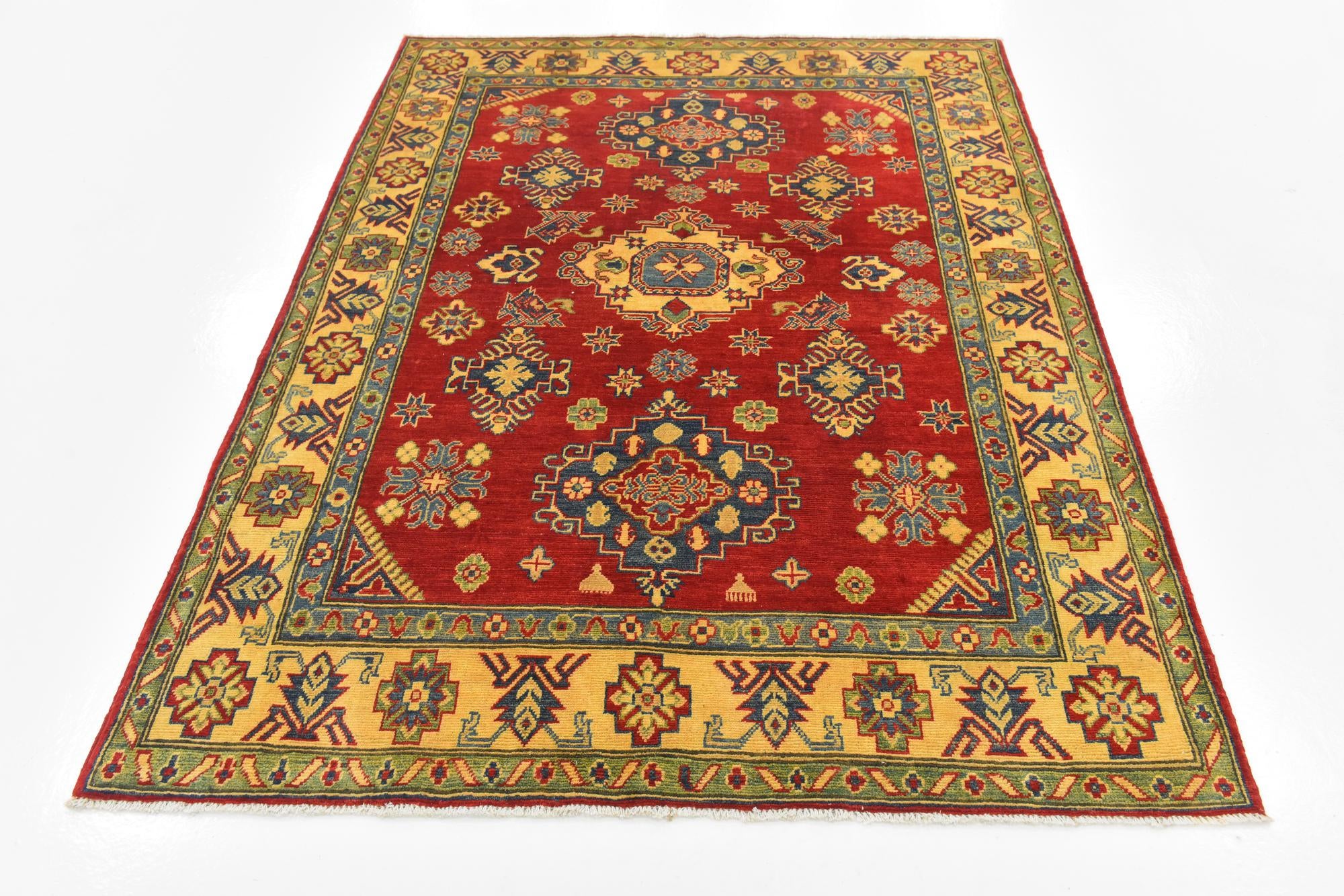 5' 3 x 6' 9 Hand Knotted Kazak Rug