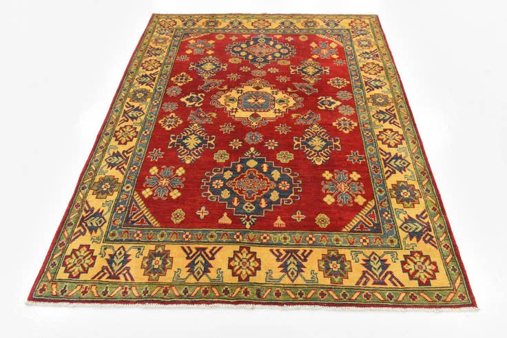 Detail image of 5' 3 x 6' 9 Hand Knotted Kazak Rug