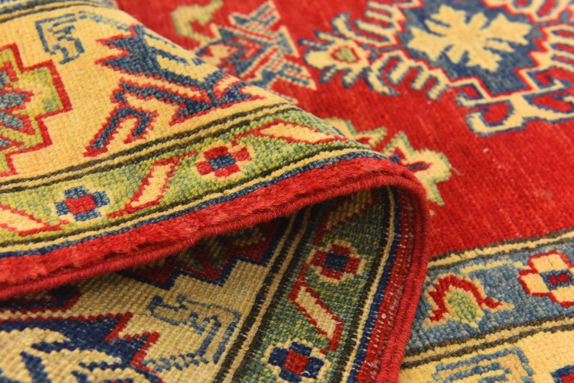 5' 3 x 6' 9 Hand Knotted Kazak Rug