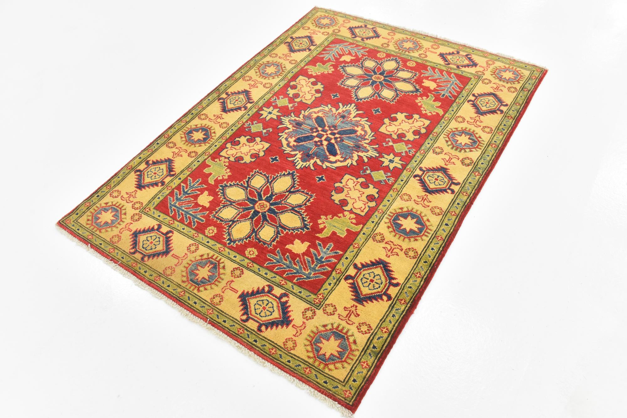 4' 2 x 5' 9 Hand Knotted Kazak Rug