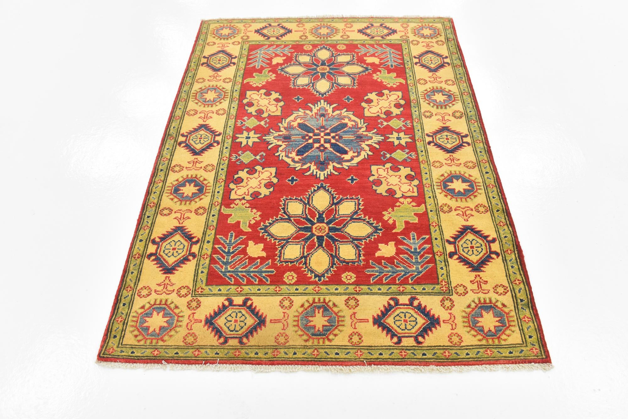 4' 2 x 5' 9 Hand Knotted Kazak Rug