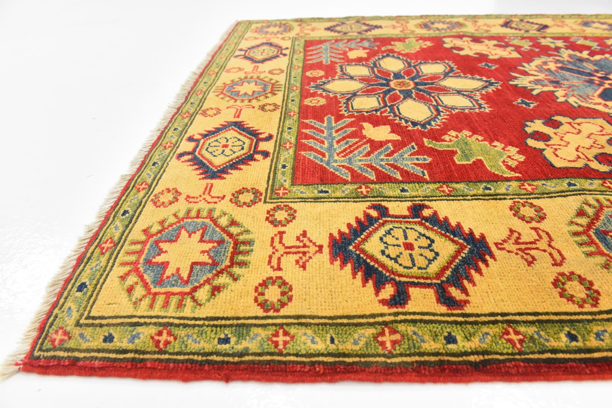4' 2 x 5' 9 Hand Knotted Kazak Rug