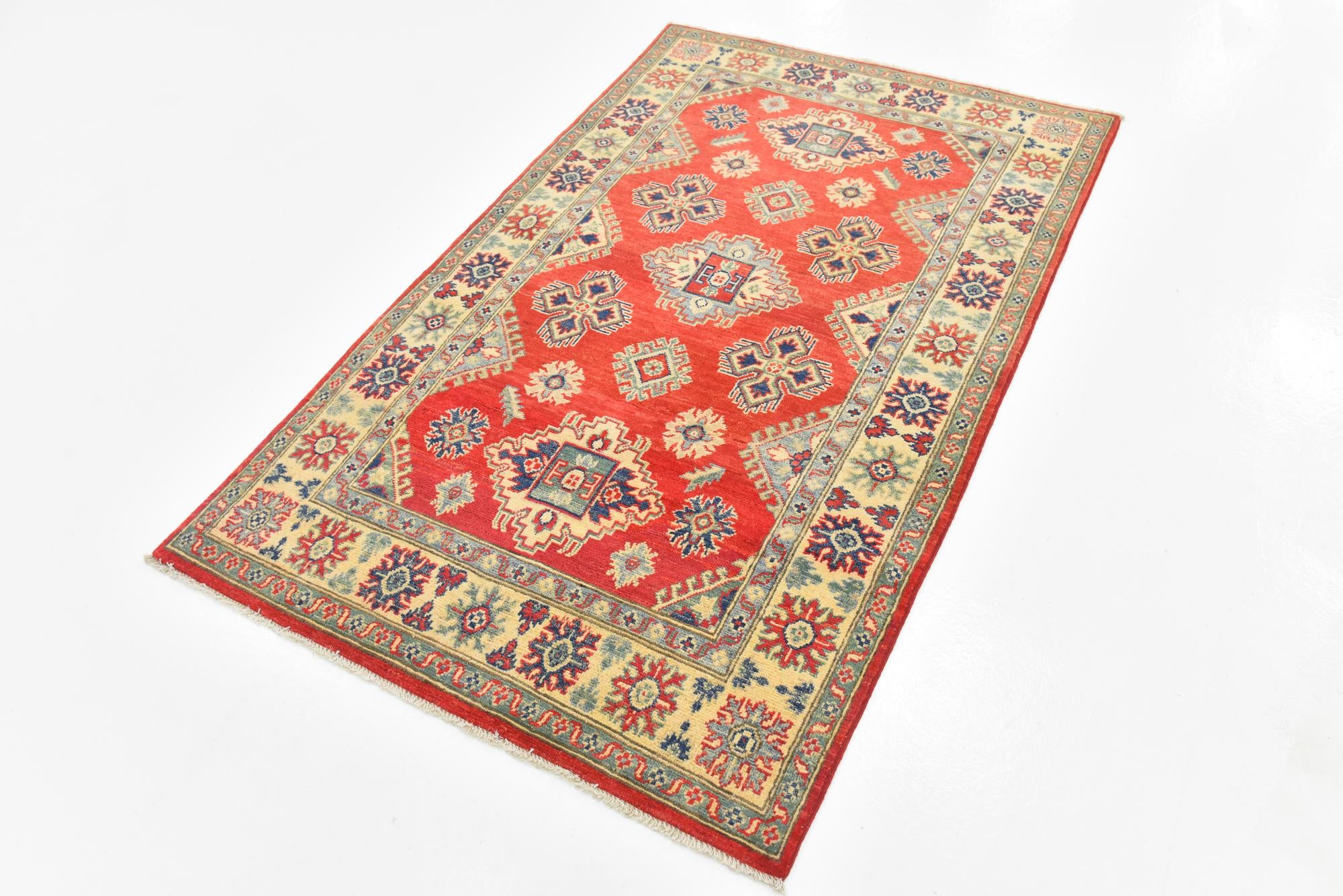 3' 10 x 6' 3 Hand Knotted Kazak Rug