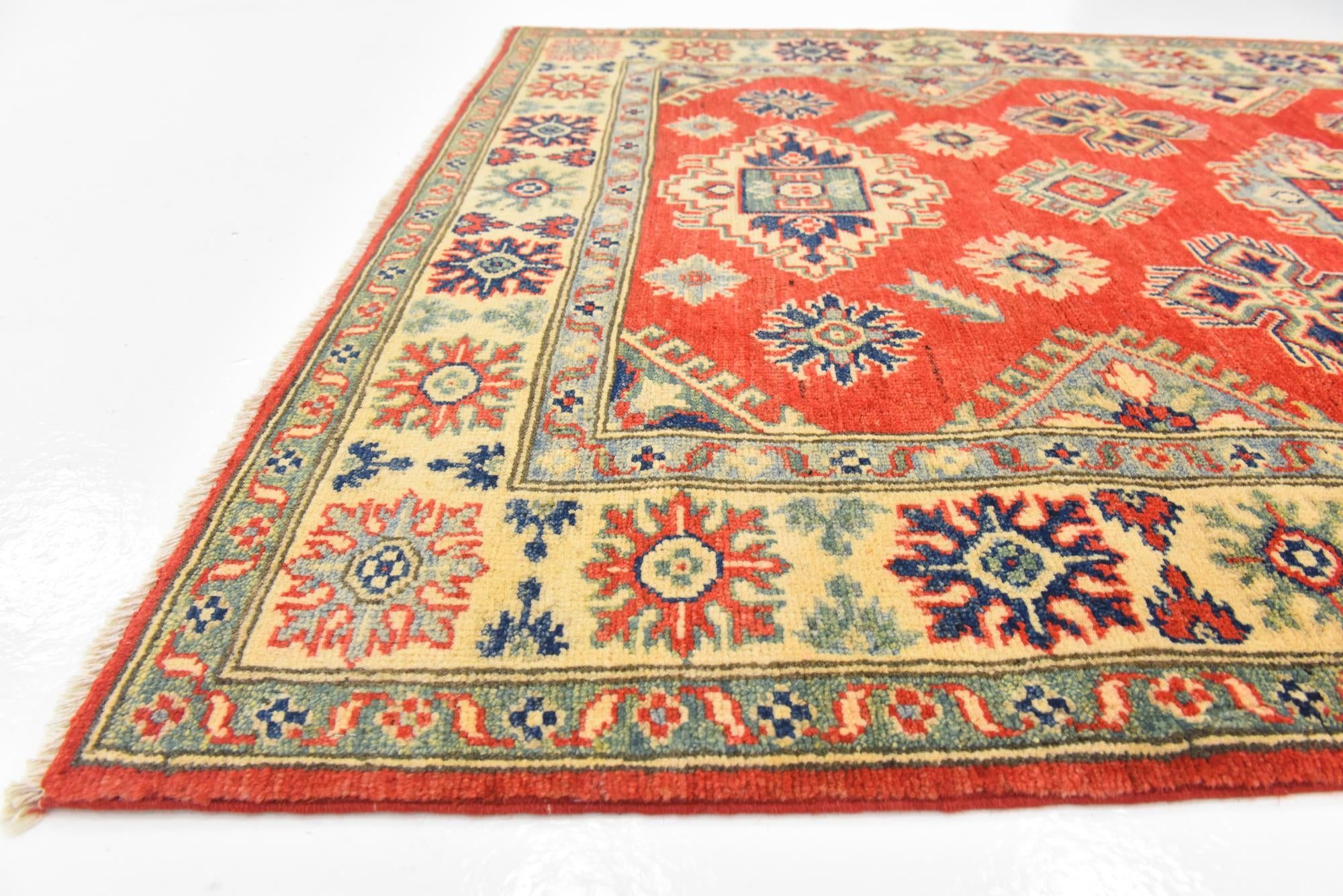 3' 10 x 6' 3 Hand Knotted Kazak Rug