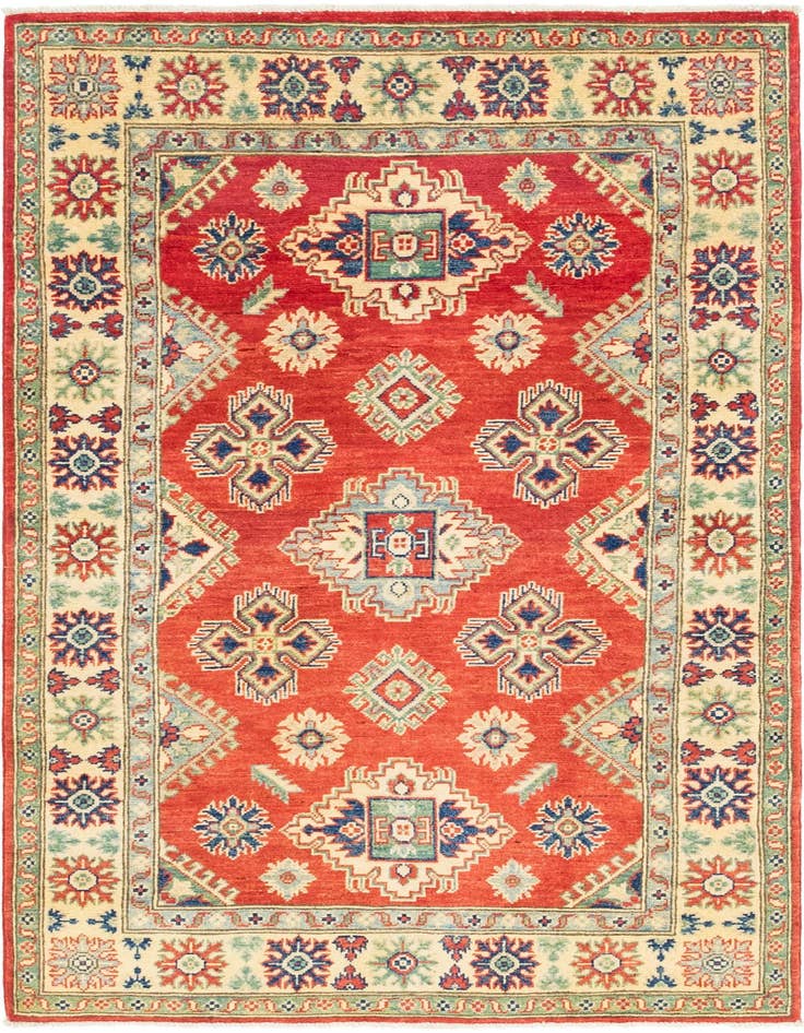 Detail image of 3' 10 x 6' 3 Hand Knotted Kazak Rug