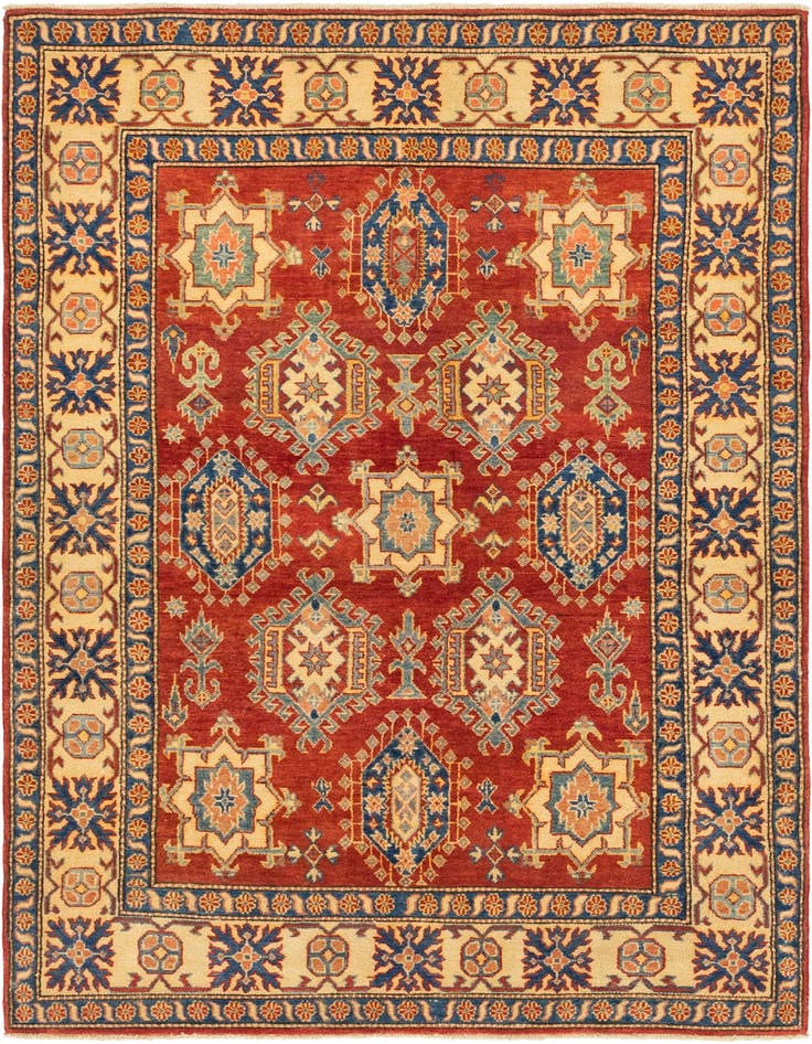 Detail image of 4' 10 x 7' 4 Hand Knotted Kazak Rug