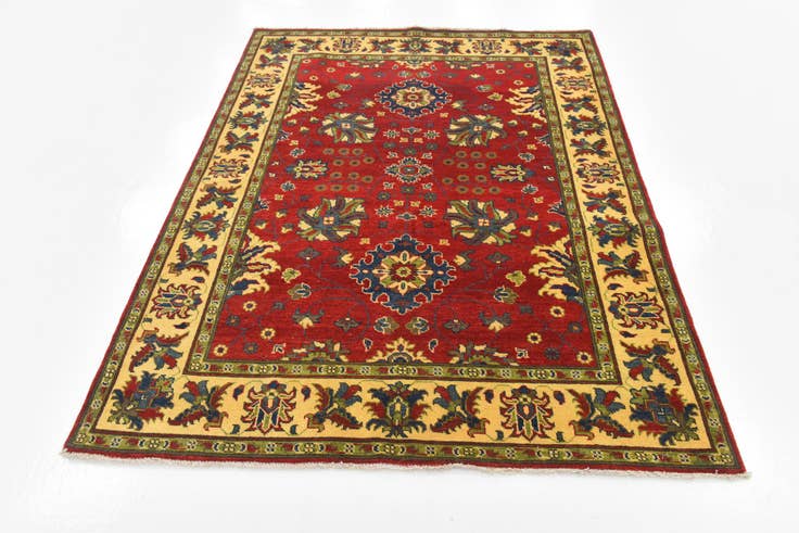 Detail image of 5' x 6' 7 Hand Knotted Kazak Rug
