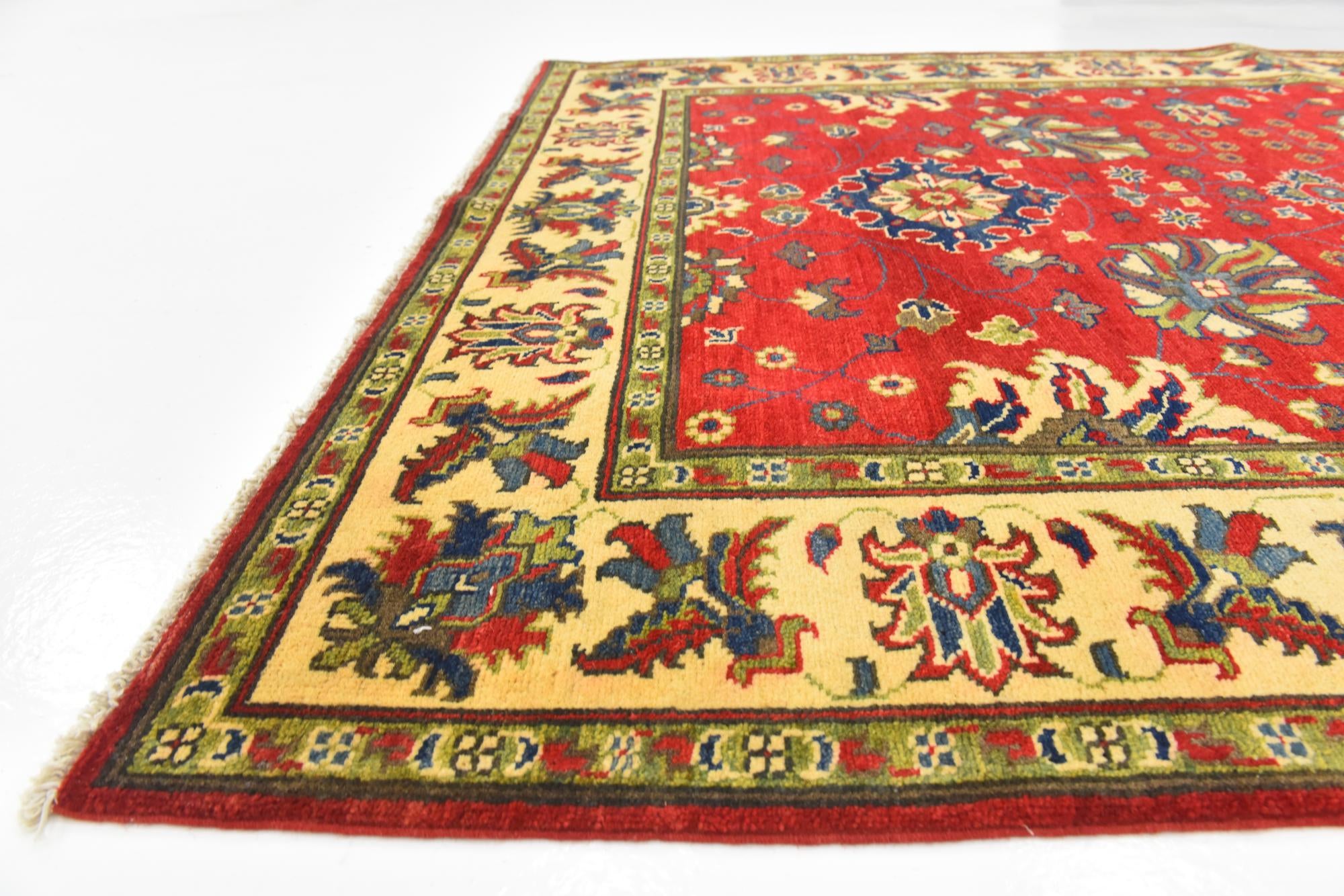 5' x 6' 7 Hand Knotted Kazak Rug