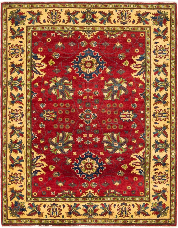 Detail image of 5' x 6' 7 Hand Knotted Kazak Rug
