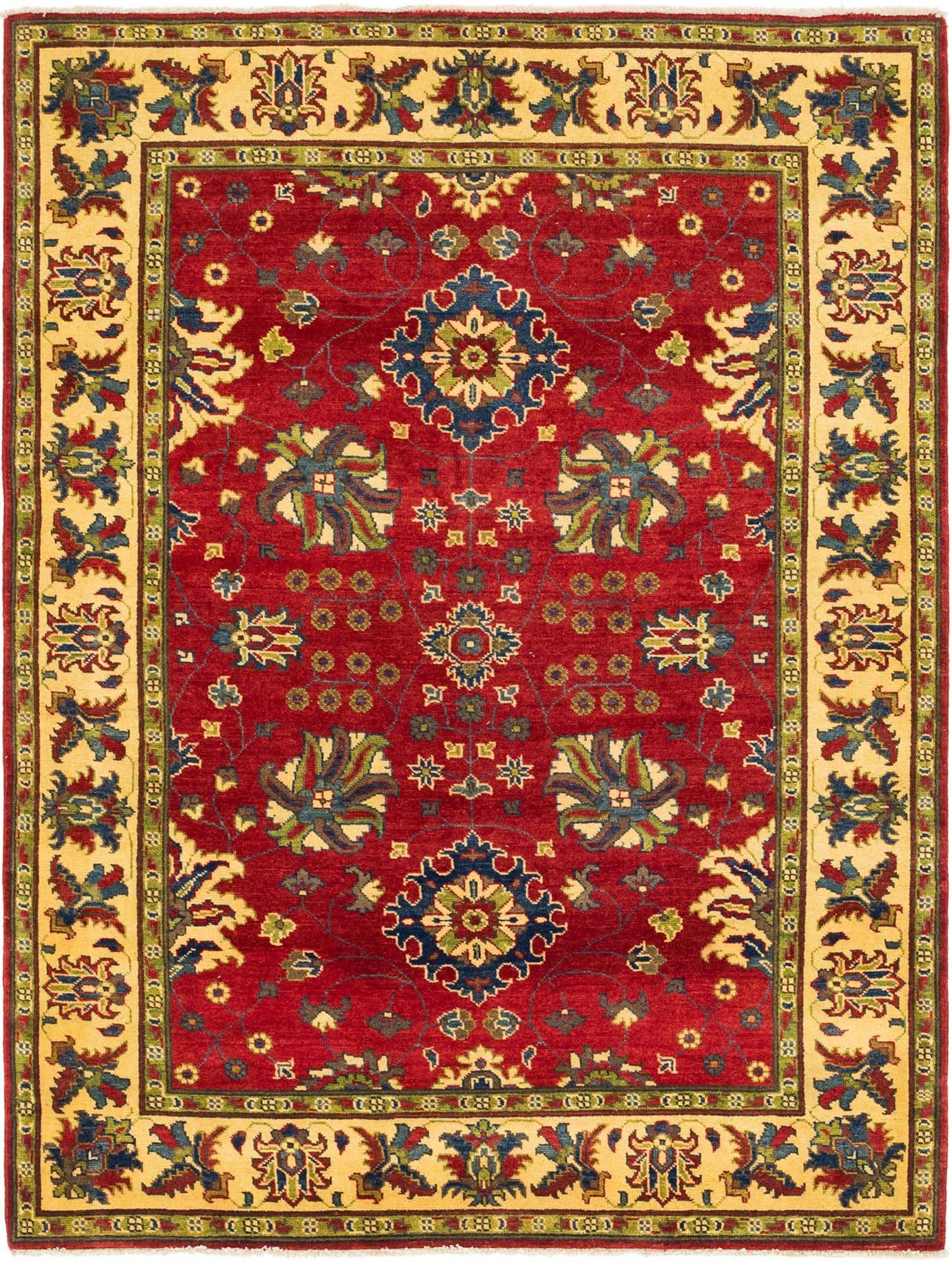 5' x 6' 7 Hand Knotted Kazak Rug