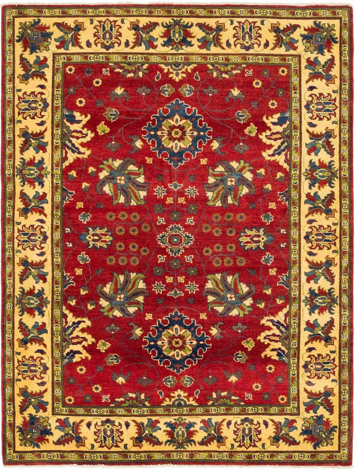 5' x 6' 7 Hand Knotted Kazak Rug