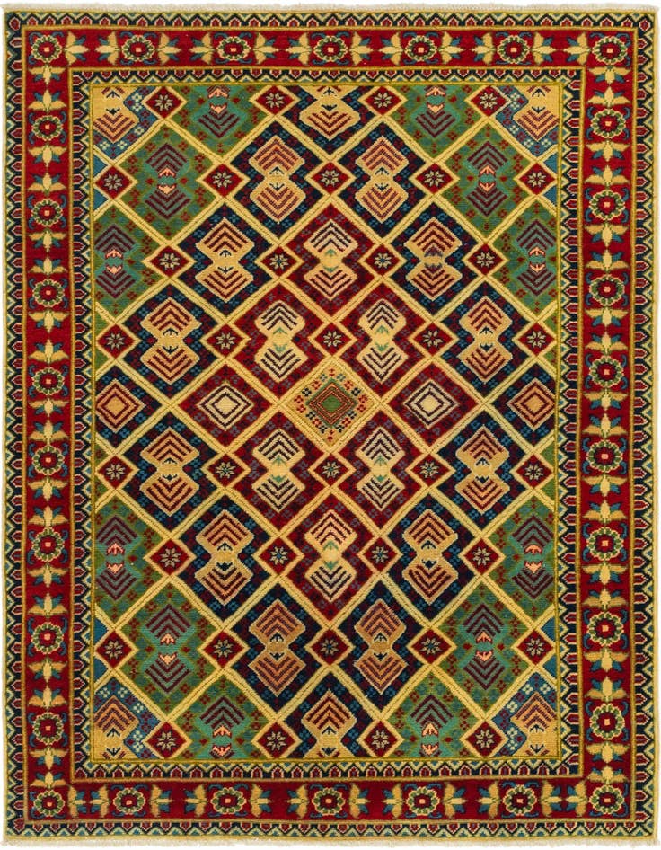 Detail image of 5' 2 x 6' 7 Hand Knotted Kazak Rug