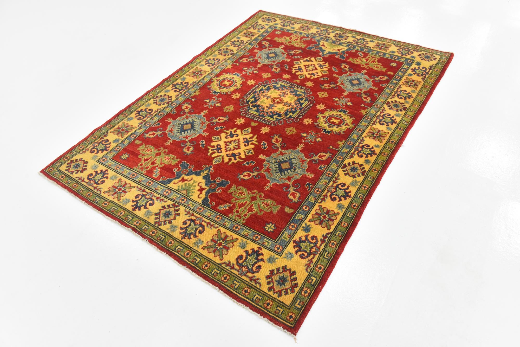 5' x 7' 2 Hand Knotted Kazak Rug