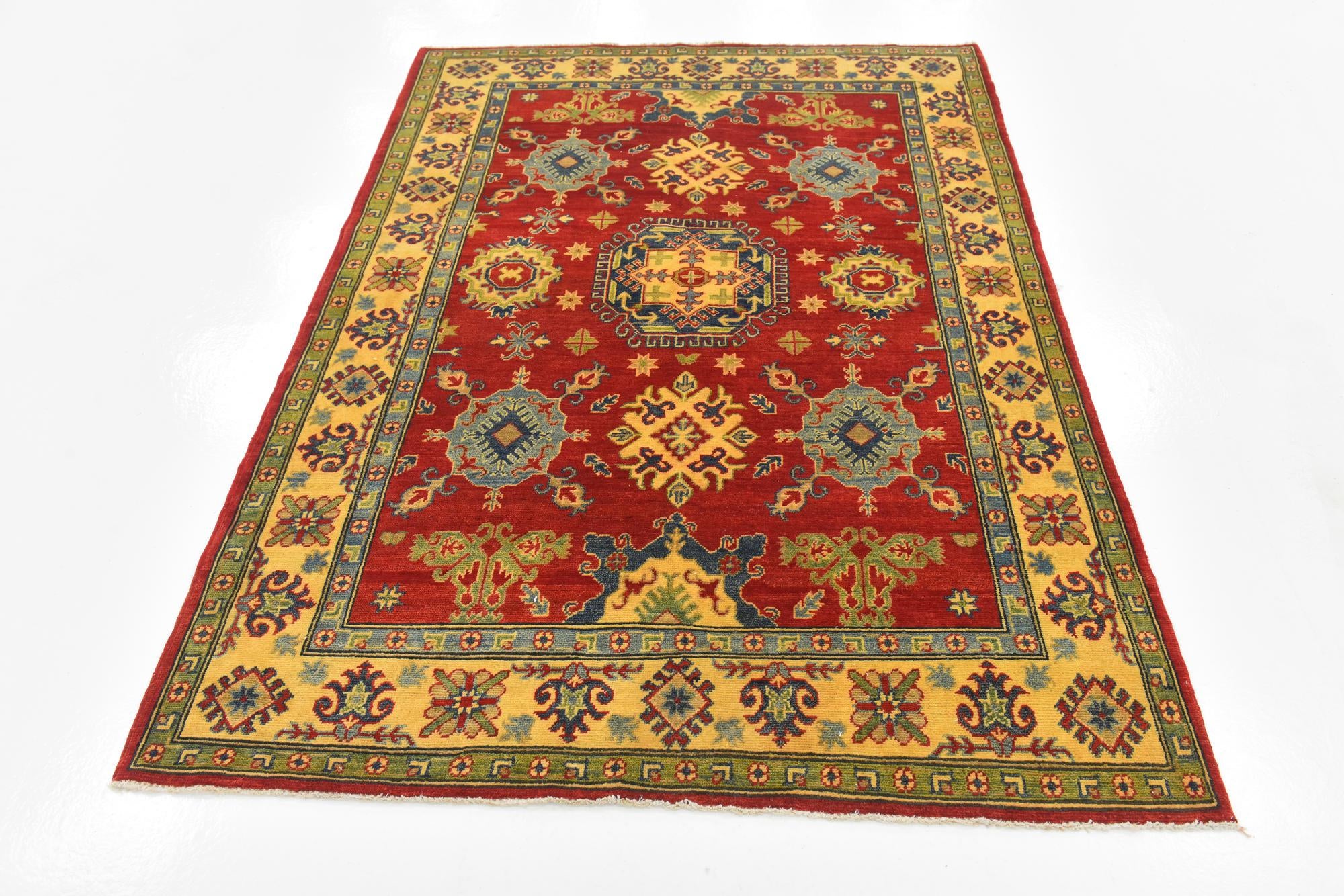 5' x 7' 2 Hand Knotted Kazak Rug