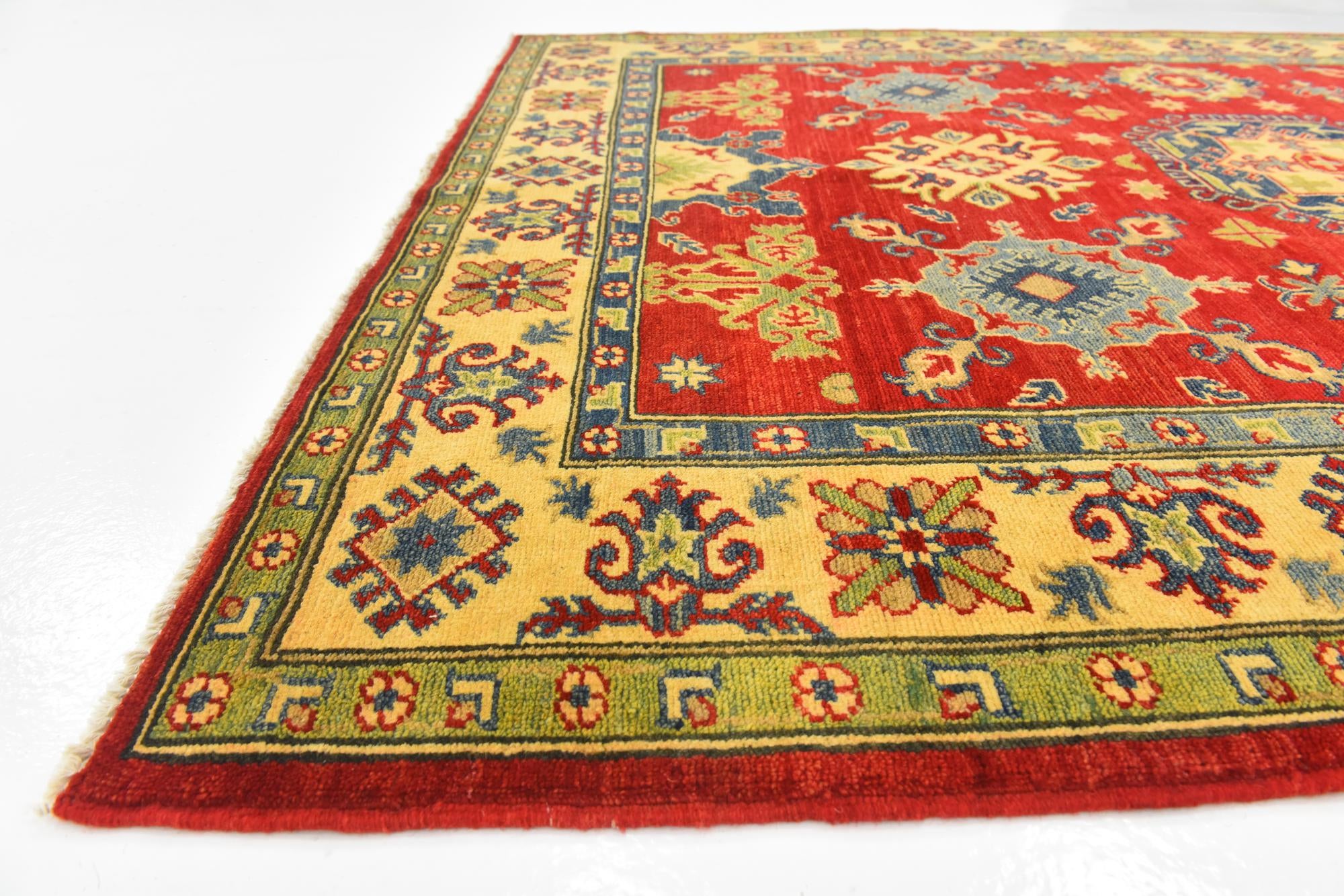 5' x 7' 2 Hand Knotted Kazak Rug
