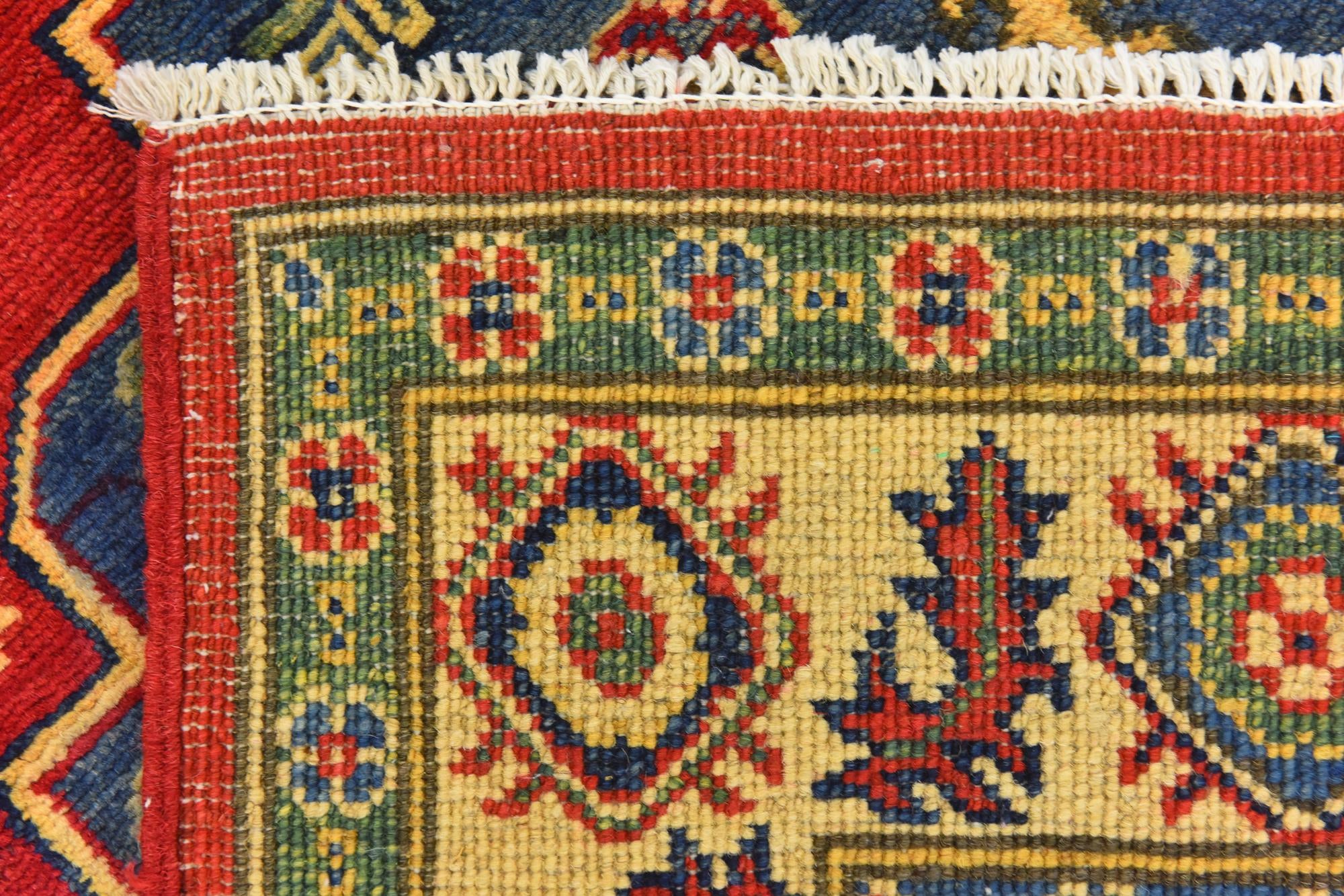 4' x 5' 7 Hand Knotted Kazak Rug