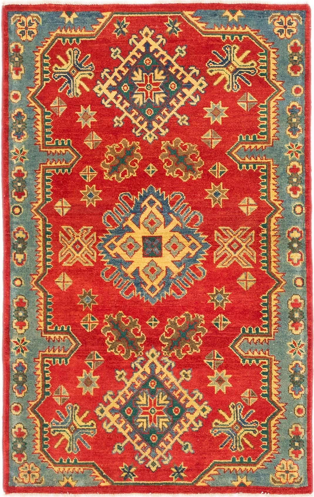 3' 2 x 5' Hand Knotted Kazak Rug