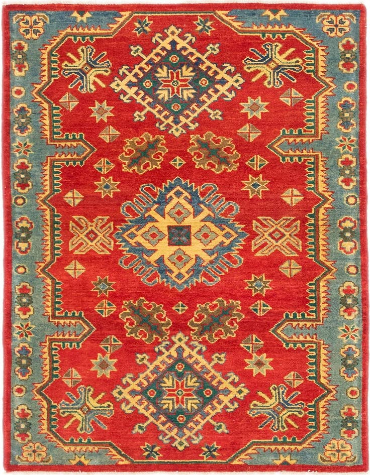 Detail image of 3' 2 x 5' Hand Knotted Kazak Rug