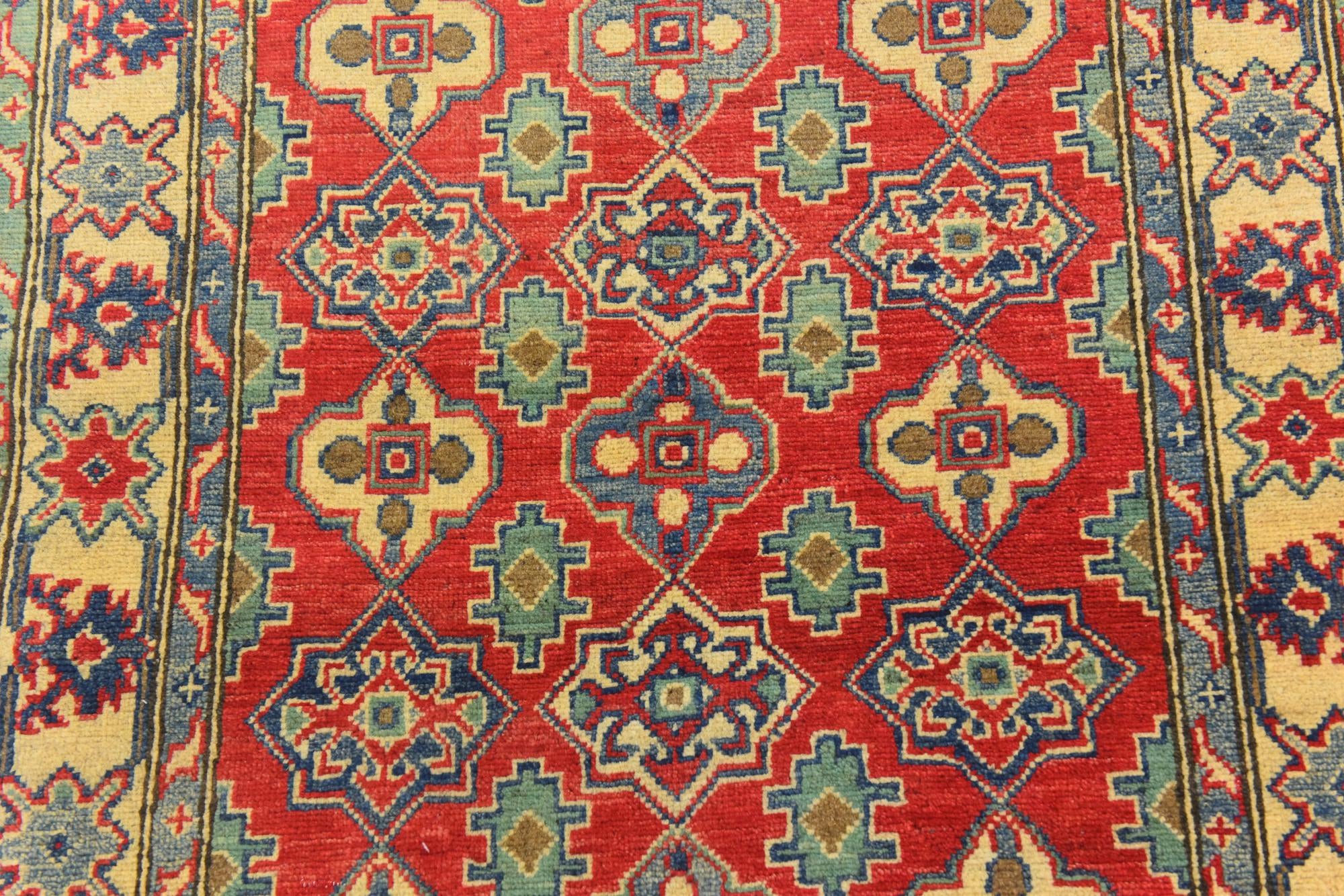 3' 3 x 5' Hand Knotted Kazak Rug