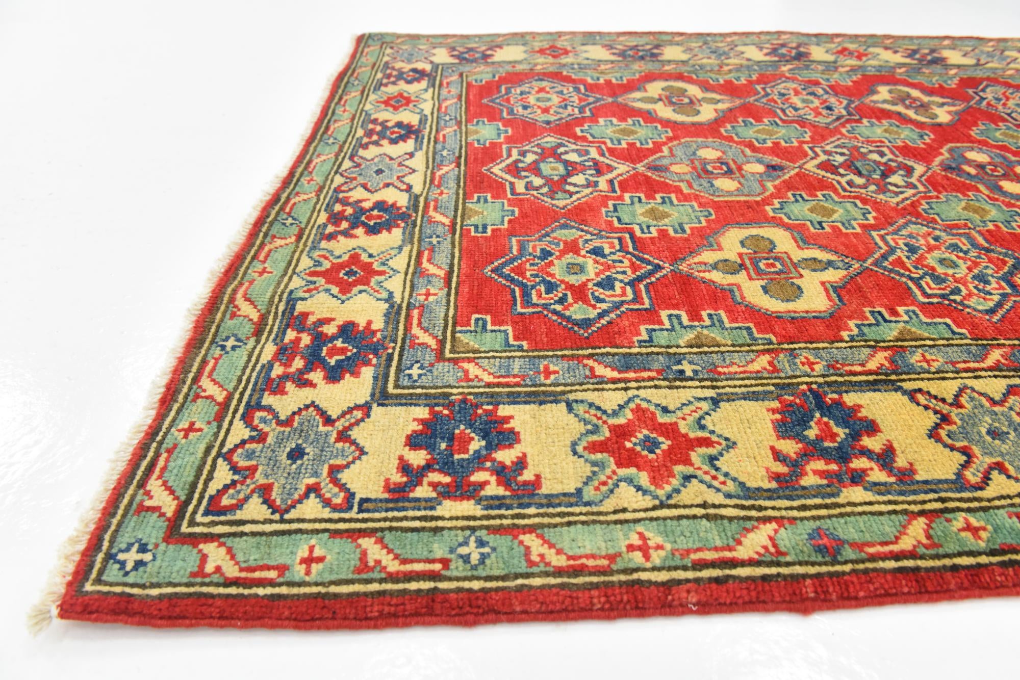 3' 3 x 5' Hand Knotted Kazak Rug