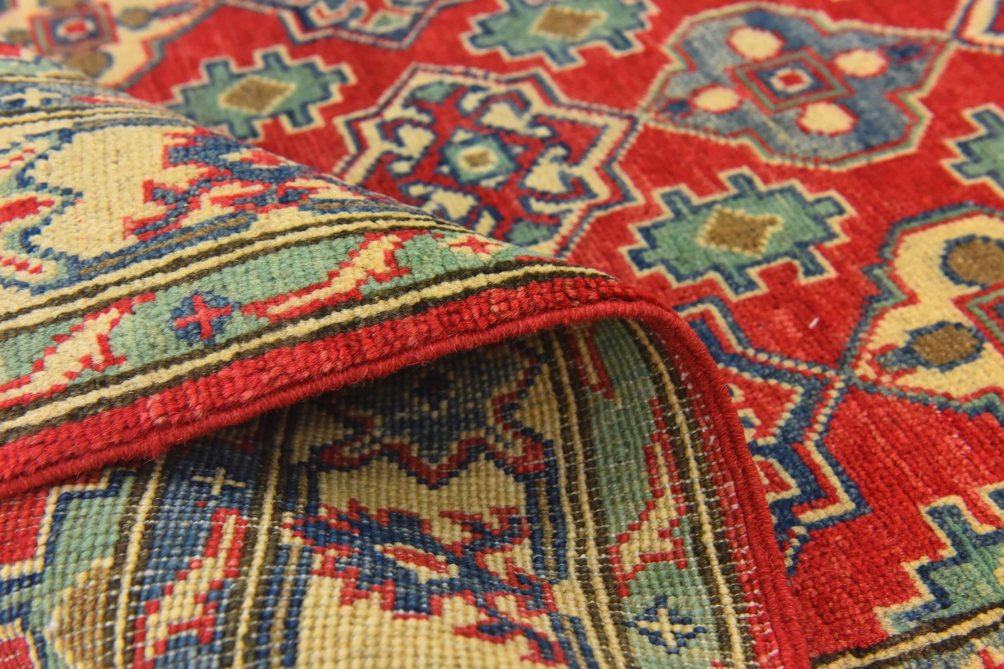 3' 3 x 5' Hand Knotted Kazak Rug