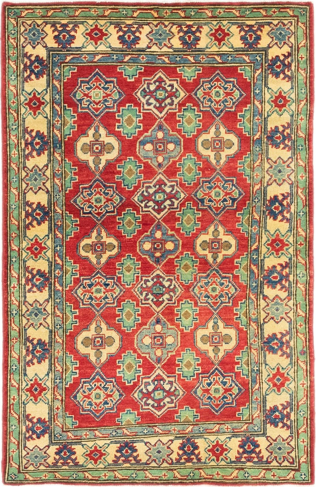 3' 3 x 5' Hand Knotted Kazak Rug