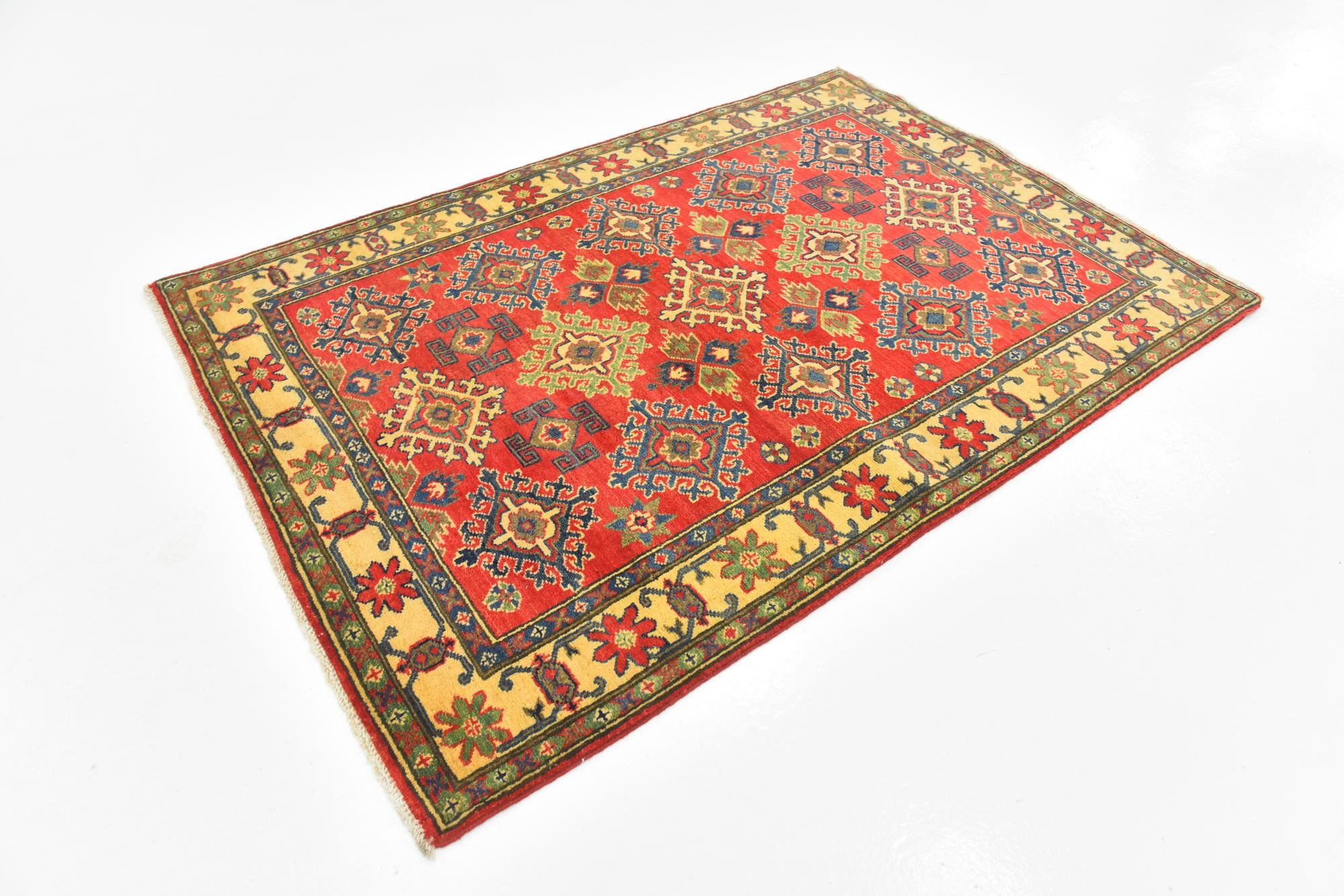 4' x 5' 9 Hand Knotted Kazak Rug