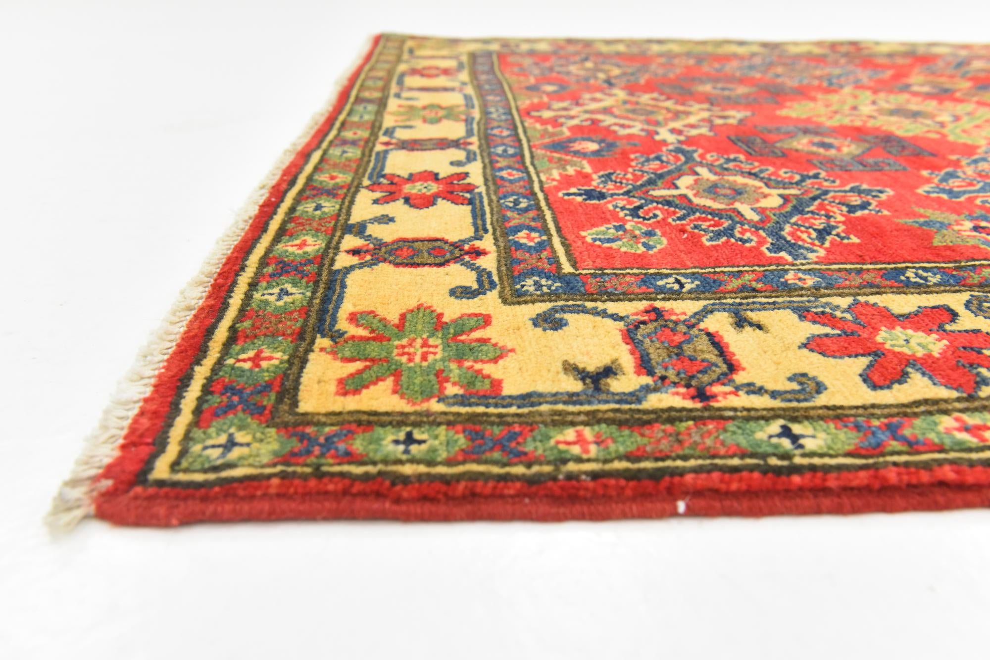 4' x 5' 9 Hand Knotted Kazak Rug