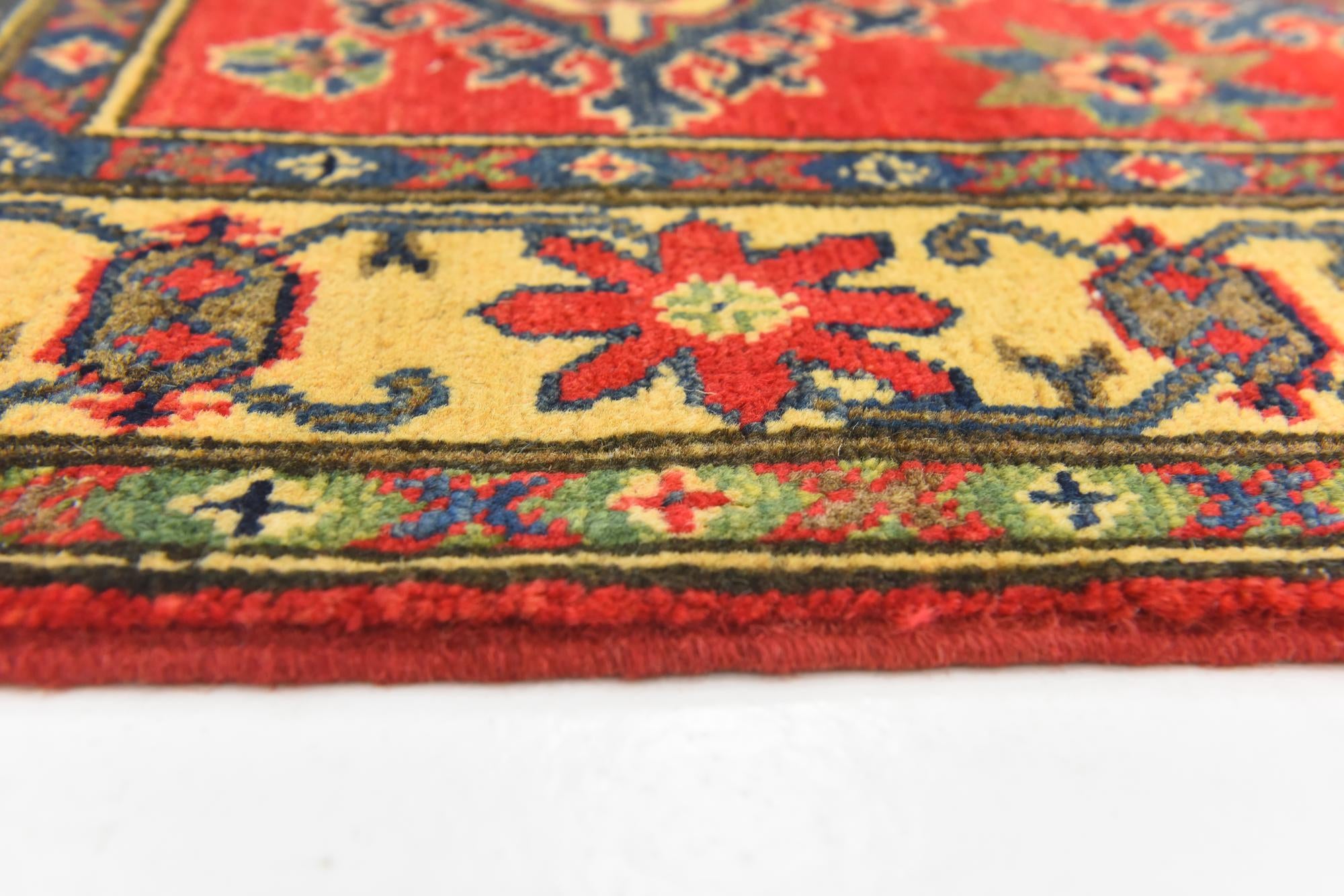 4' x 5' 9 Hand Knotted Kazak Rug