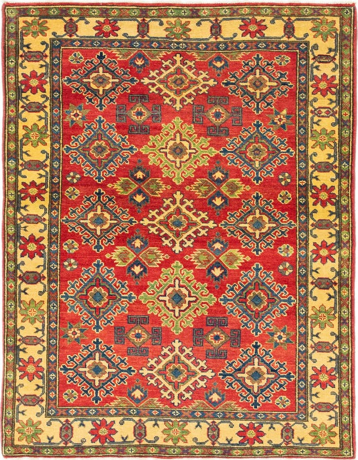 Detail image of 4' x 5' 9 Hand Knotted Kazak Rug