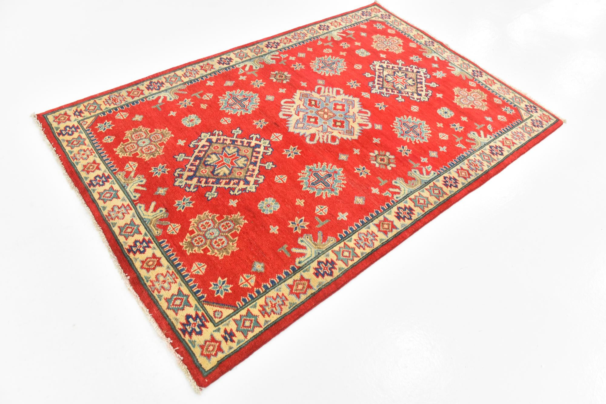 3' 10 x 5' 10 Hand Knotted Kazak Rug