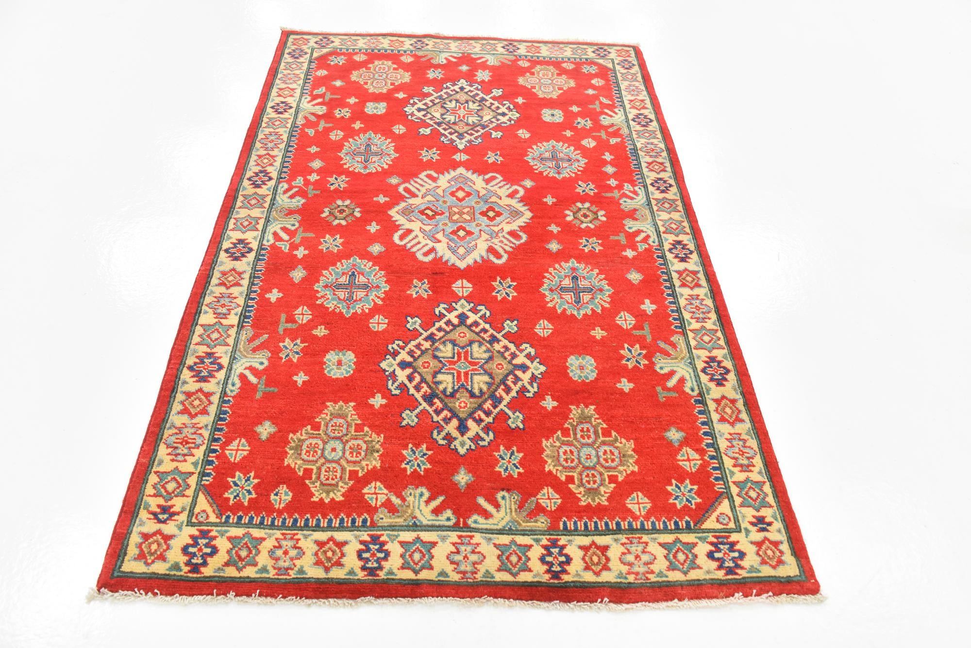 3' 10 x 5' 10 Hand Knotted Kazak Rug