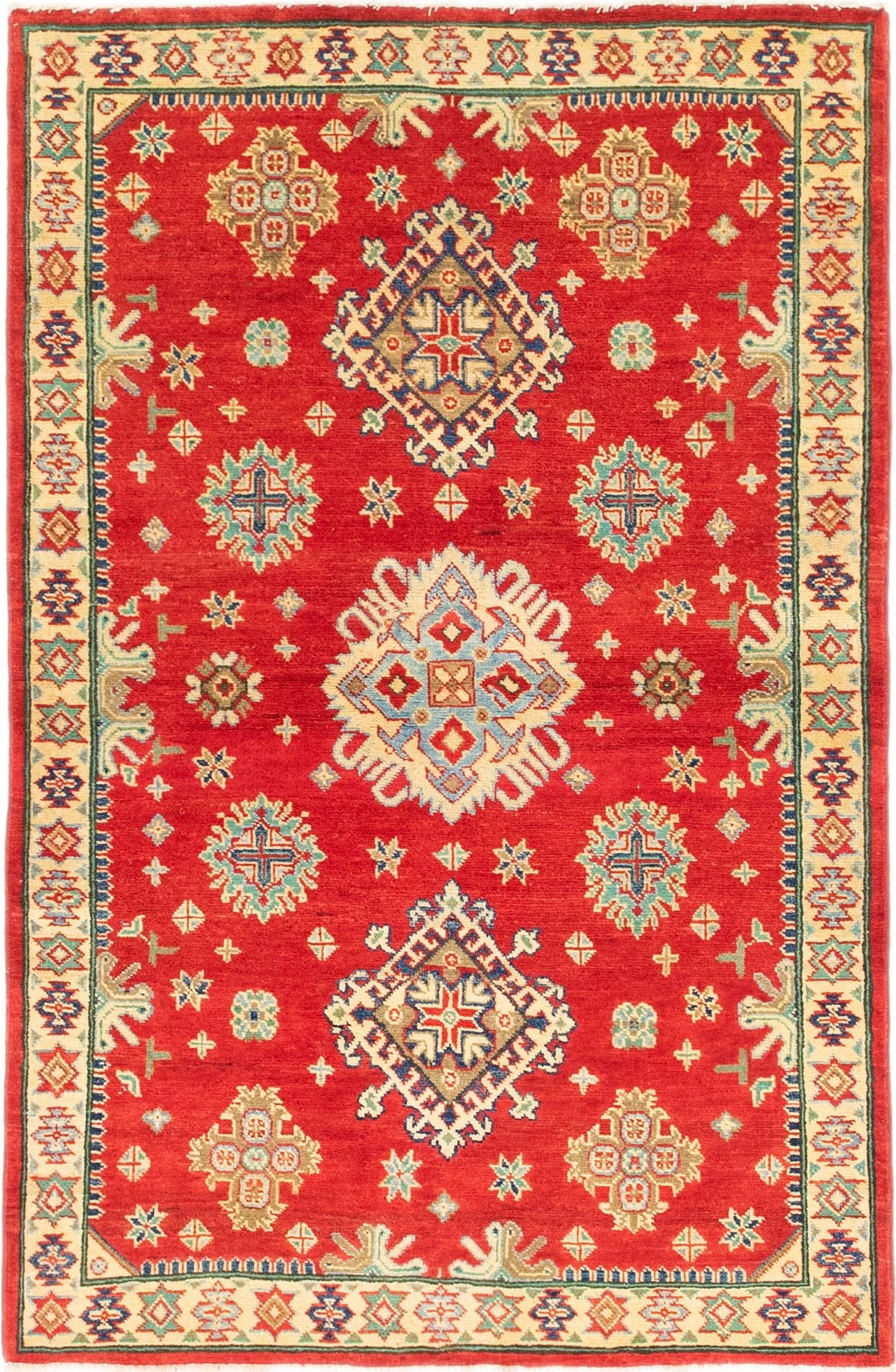 3' 10 x 5' 10 Hand Knotted Kazak Rug