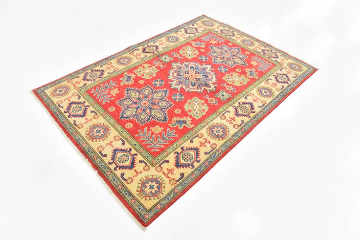 Detail image of 3' 10 x 5' 9 Hand Knotted Kazak Rug