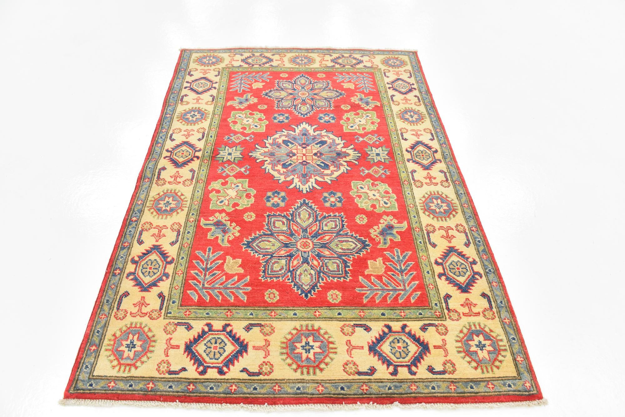 3' 10 x 5' 9 Hand Knotted Kazak Rug