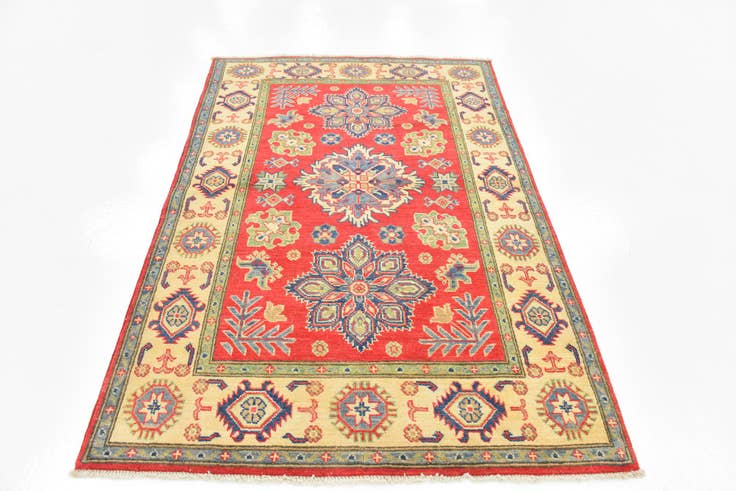 Detail image of 3' 10 x 5' 9 Hand Knotted Kazak Rug