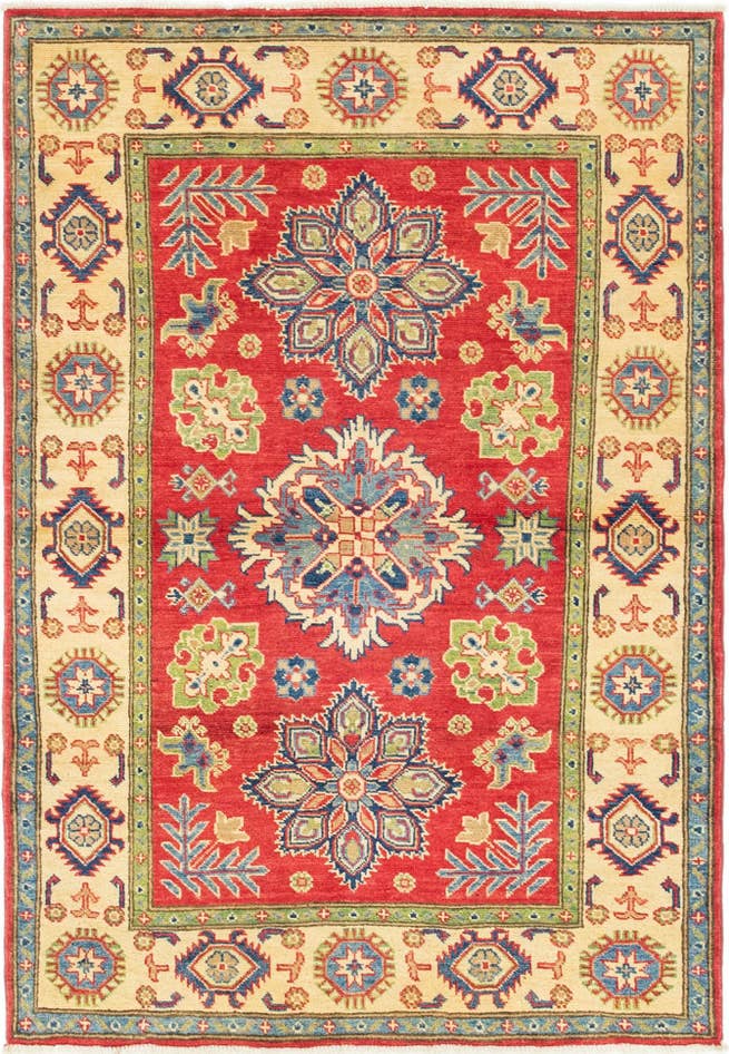 Detail image of 3' 10 x 5' 9 Hand Knotted Kazak Rug