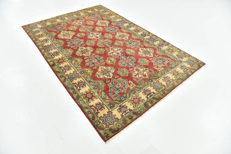 Detail image of 5' 6 x 8' Hand Knotted Kazak Rug