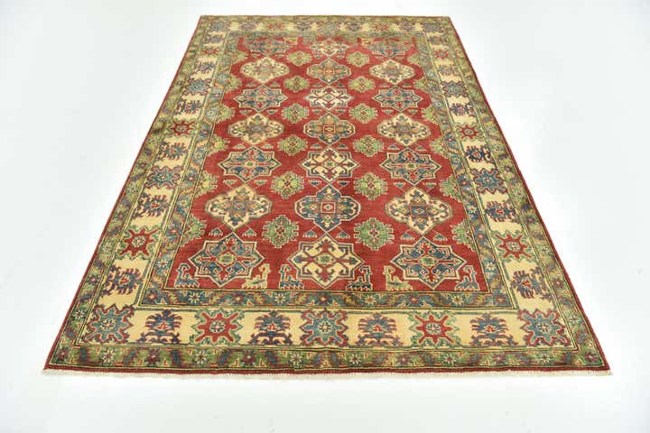 5' 6 x 8' Hand Knotted Kazak Rug